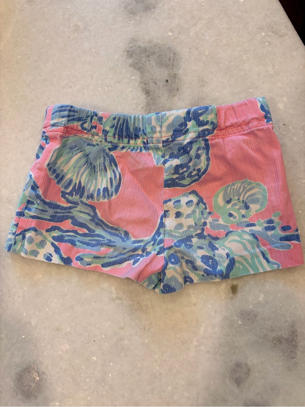 Lilly Pulitzer Pink Multicolor Shell-Print Pull-On Shorts